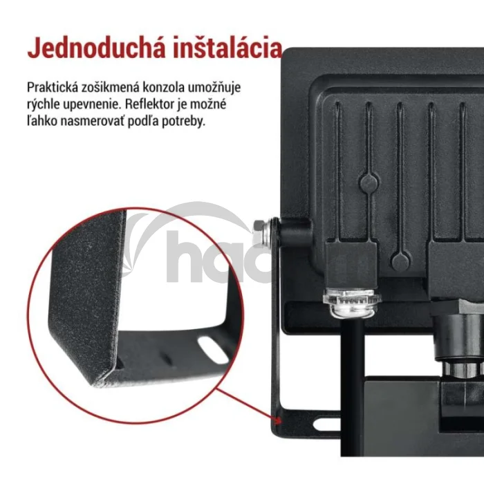 LED reflektor TAMBO EVO so senzorom pohybu, 20 W, 2000 lm, IP44, čierny