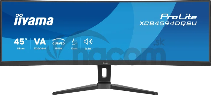 iiyama ProLite/XCB4594DQSU-B1/44,5"/VA/DQHD/75Hz/2ms/Čierna/3R