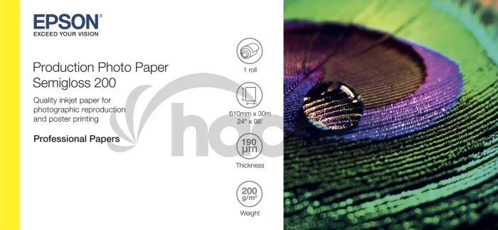 EPSON Production Photo Paper Semigloss 200 24"x30m