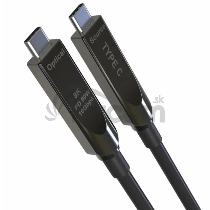 PremiumCord USB-C kábel Gen2 AOC DP1.4, 10m