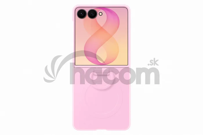 Samsung Silikónový magnetický kryt s držiakom na prst pre Galaxy Z Flip8, Pink