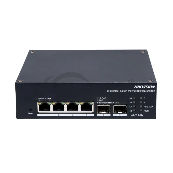 DS-3T1506HP-EI-UPS 4x1Gb PoE+2xGb SFP, priemyslený solar switch