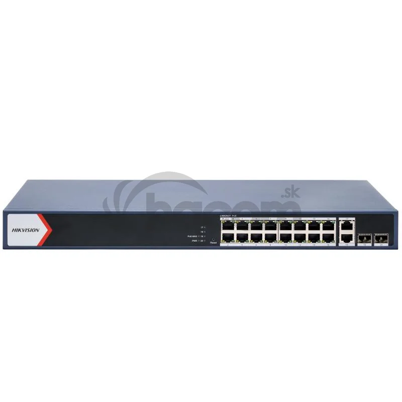 DS-3E1520P-EI 16xGb PoE+2x Gb RJ-45+2xSFP, smart switch, 230W