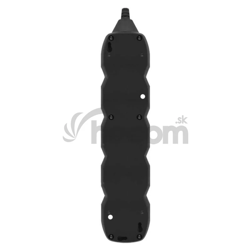 Predlžovací kábel 3 m / 4 zásuvky / s vypínačom / čierny / PVC / 1,5 mm2