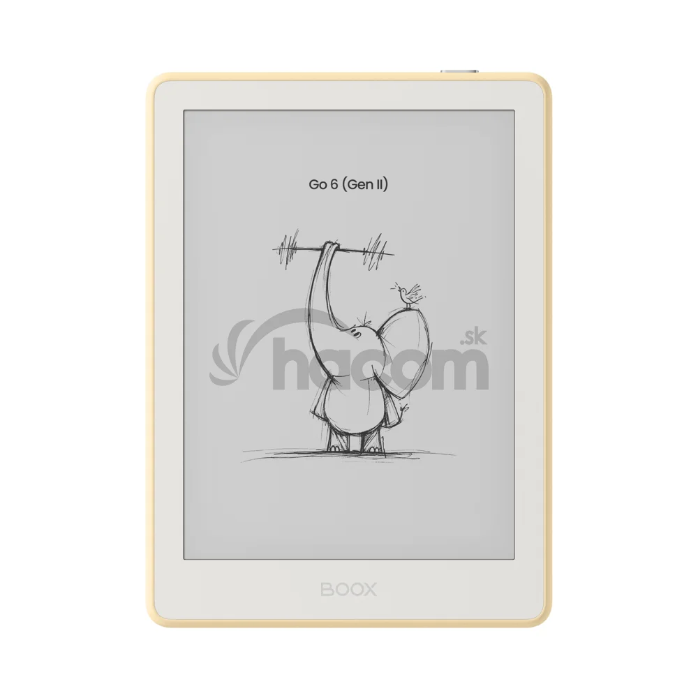 E-book ONYX BOOX GO 6 (Gen II), custard, 6" Carta 1300, 32GB, Bluetooth, Android 11, E-ink displej