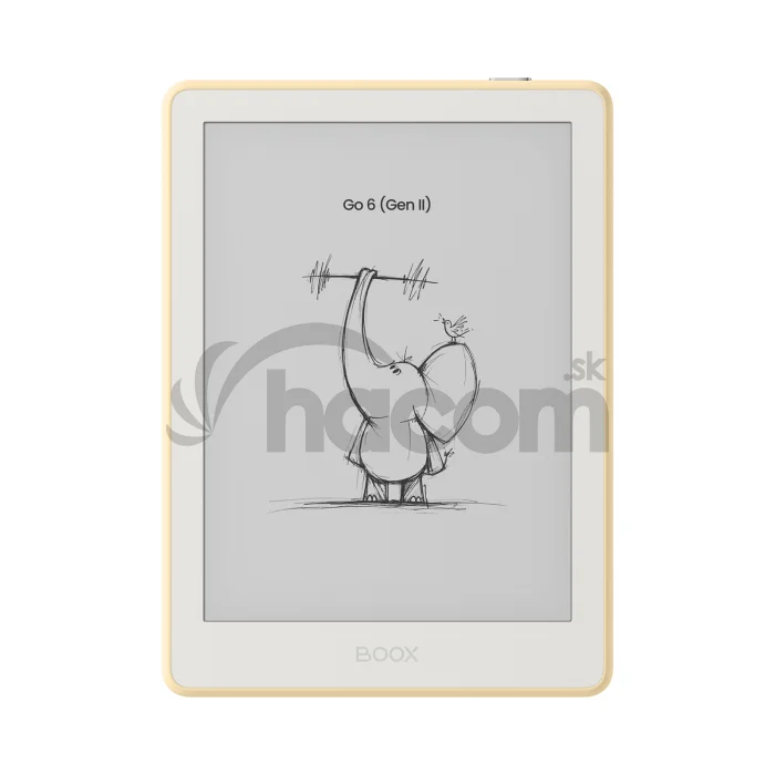 E-book ONYX BOOX GO 6 (Gen II), custard, 6" Carta 1300, 32GB, Bluetooth, Android 11, E-ink displej
