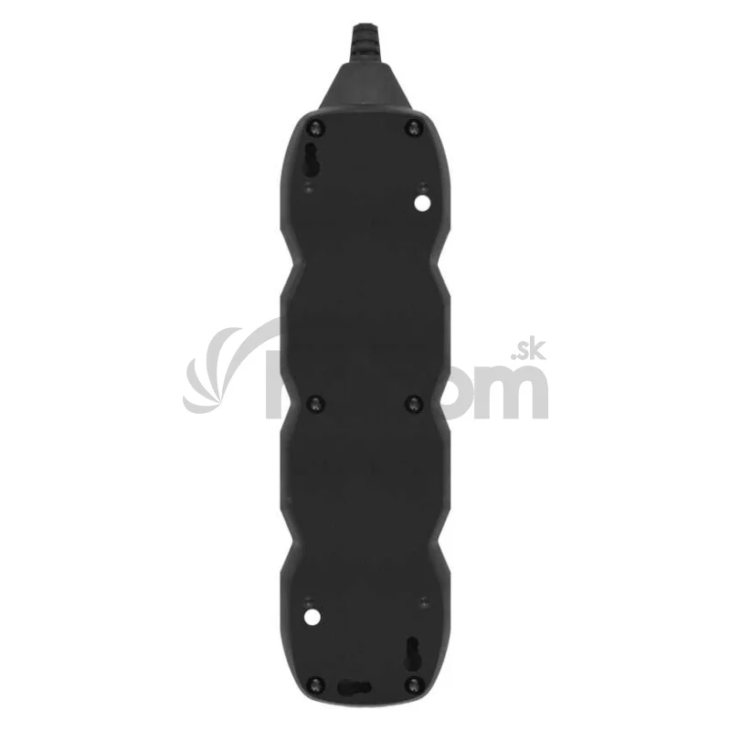 Predlžovací kábel 5 m / 4 zásuvky / čierny / PVC / 1,5 mm2