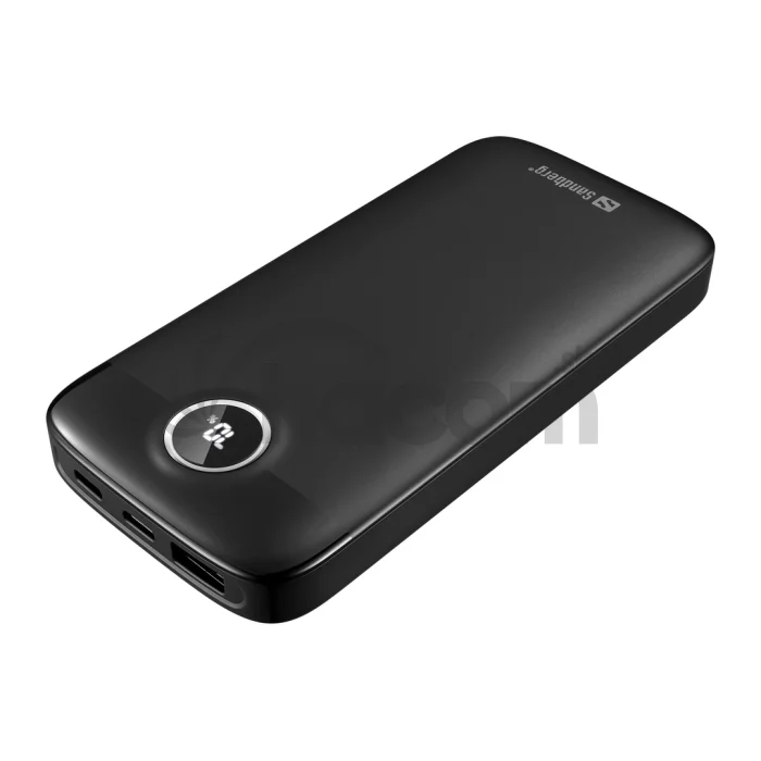 Sandberg SemiSolidState Powerbank 10000 mAh PD20W, kompaktná powerbanka, čierna