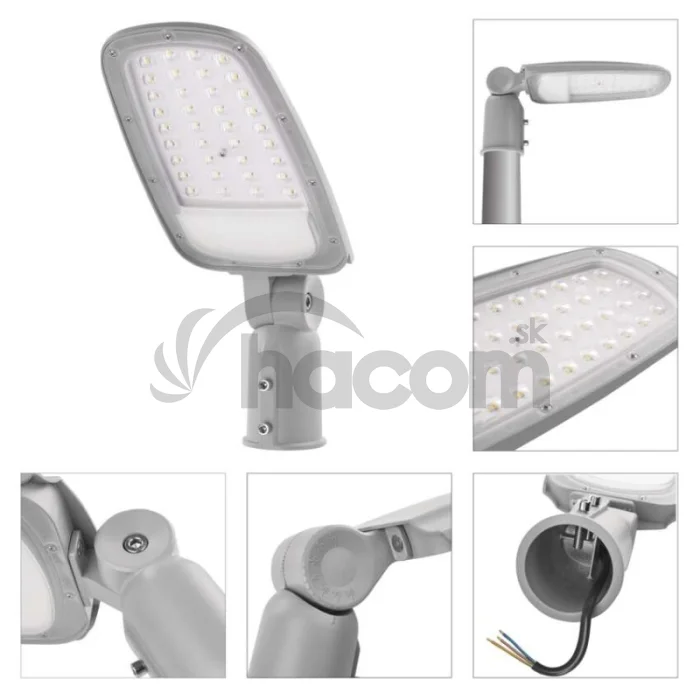 Pouličné verejné LED svietidlo SOLIS 50W, 6000 lm, neutrálna biela