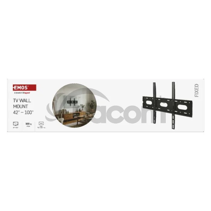 Pevný nástenný TV držiak 42–100" (107–254 cm)
