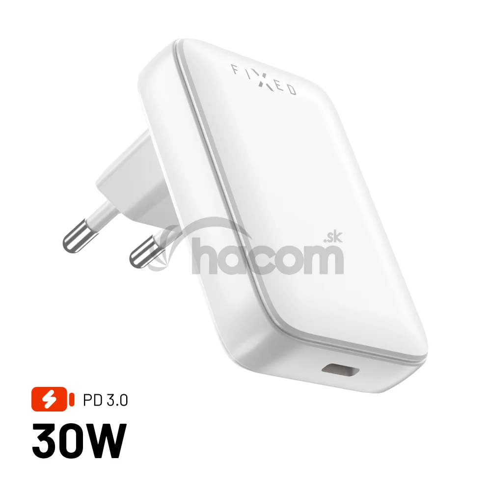 Sieťová GaN nabíjačka FIXED Slim s USB-C, PD, 30W