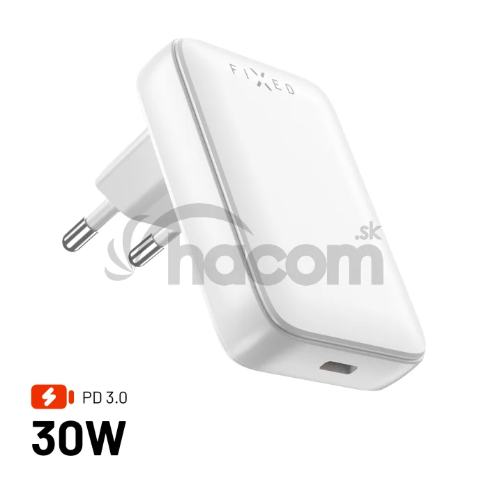 Sieťová GaN nabíjačka FIXED Slim s USB-C, PD, 30W