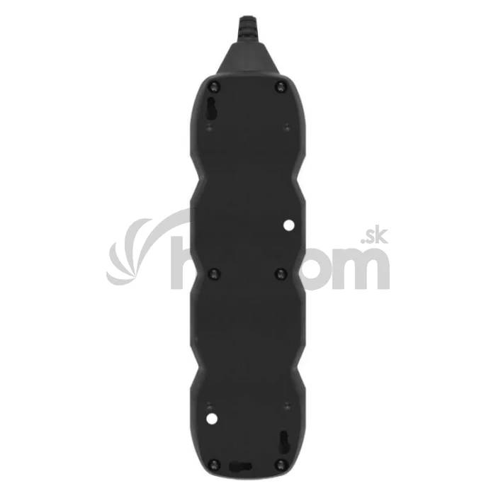 Predlžovací kábel 5 m / 3 zásuvky / s vypínačom / čierny / PVC / 1 mm2