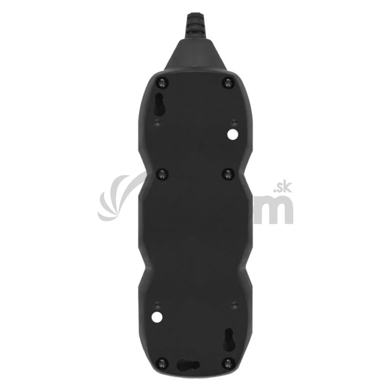 Predlžovací kábel 1,5 m / 3 zásuvky / čierny / PVC / 1 mm2