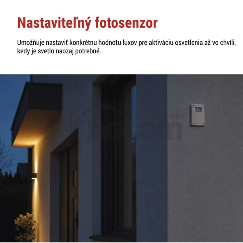 Senzor súmraku 1800W IP65 biela
