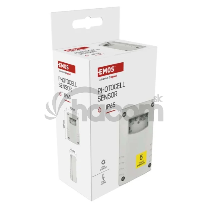 Senzor súmraku 1800W IP65 biela