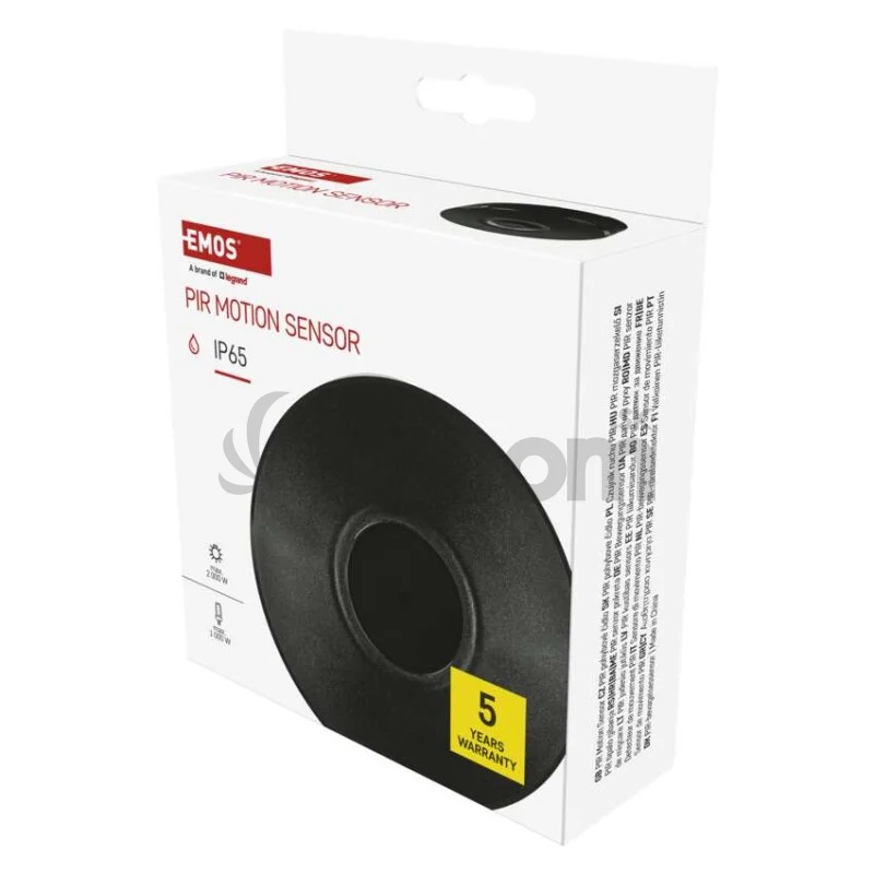 PIR senzor (pohybové čidlo) IP65 2000W, čierna