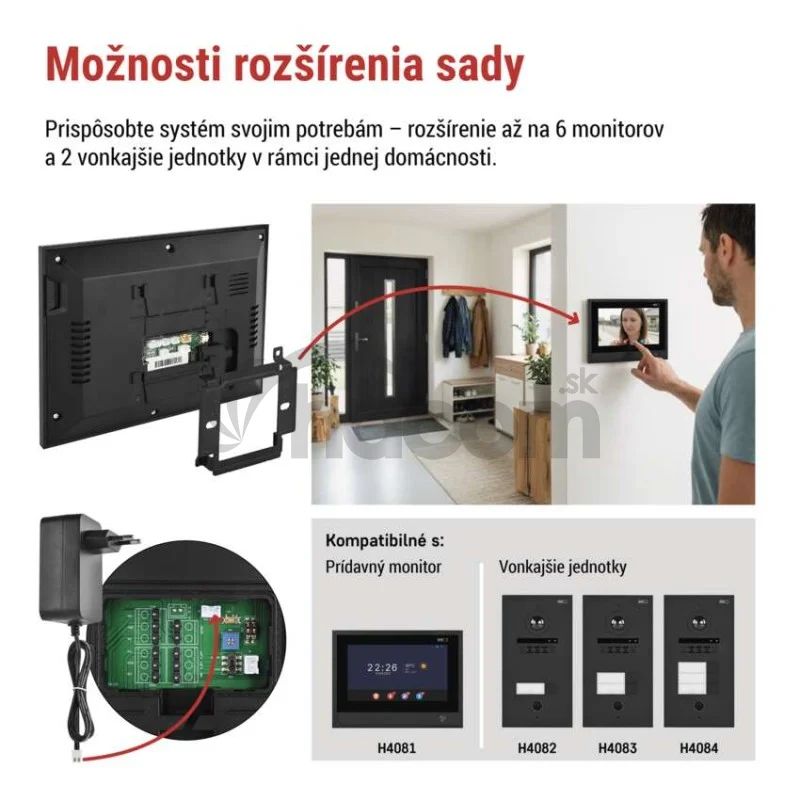 Sada domáceho video vrátnika GoSmart IP-880A 2WIRE s WiFi