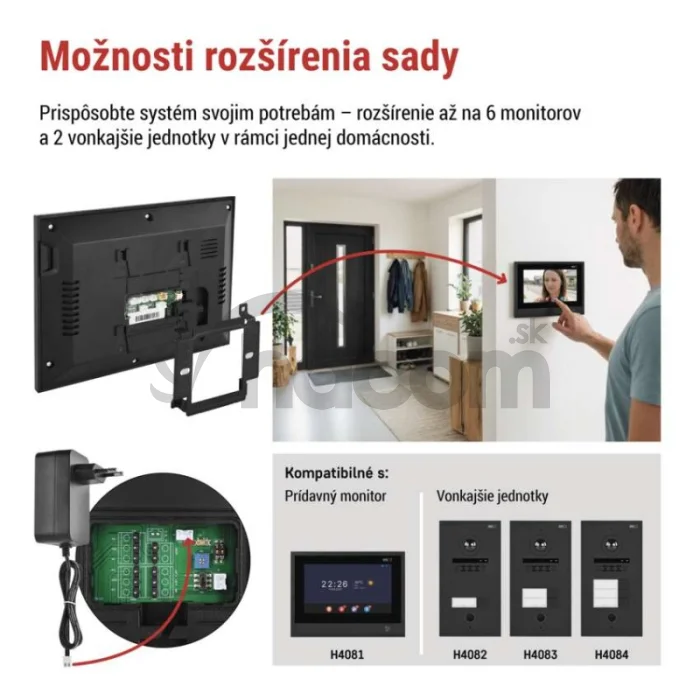 Sada domáceho video vrátnika GoSmart IP-880A 2WIRE s WiFi