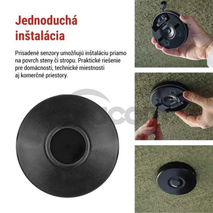 PIR senzor (pohybové čidlo) IP65 2000W, čierna