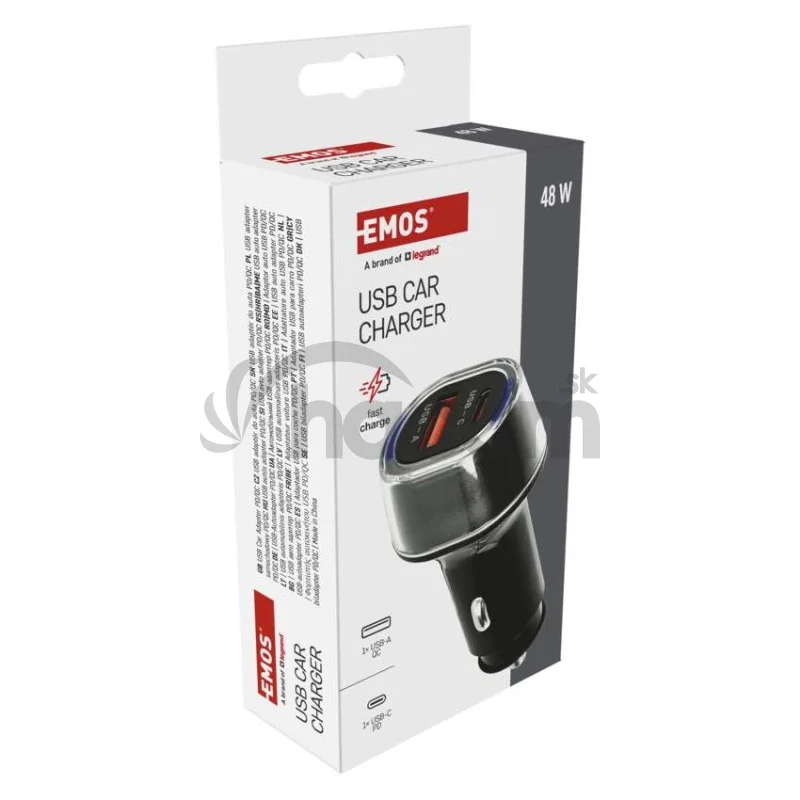 USB adaptér do auta PD/QC 48 W