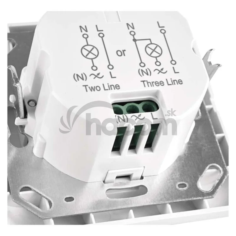 PIR senzor (pohybové čidlo) IP20 500W, biela