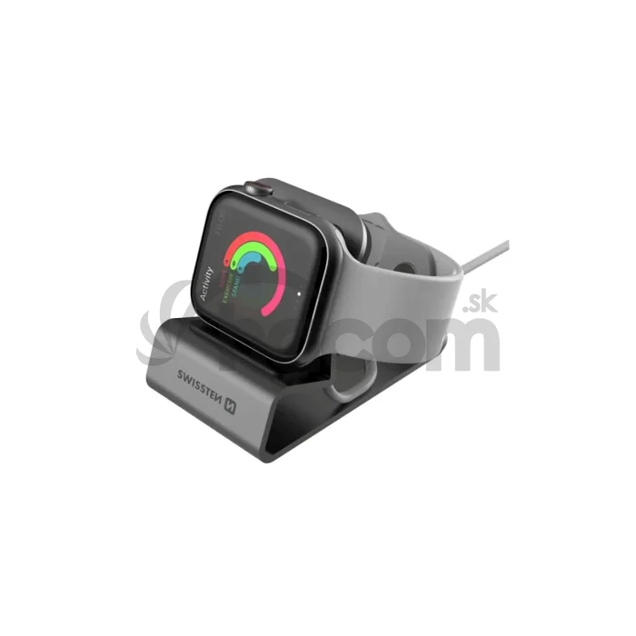 SW HLINÍKOVÝ STOJANČEK PRO iWATCH ŠEDÝ