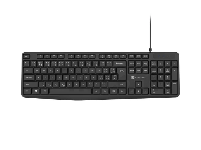 Natec klávesnica Nautilus 2/Drôtová USB/ CZ- SK layout/Čierna