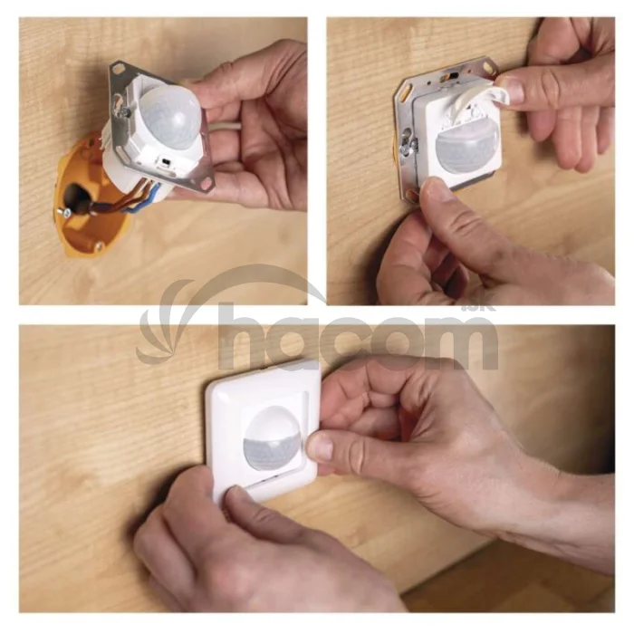 PIR senzor (pohybové čidlo) IP20 500W, biela