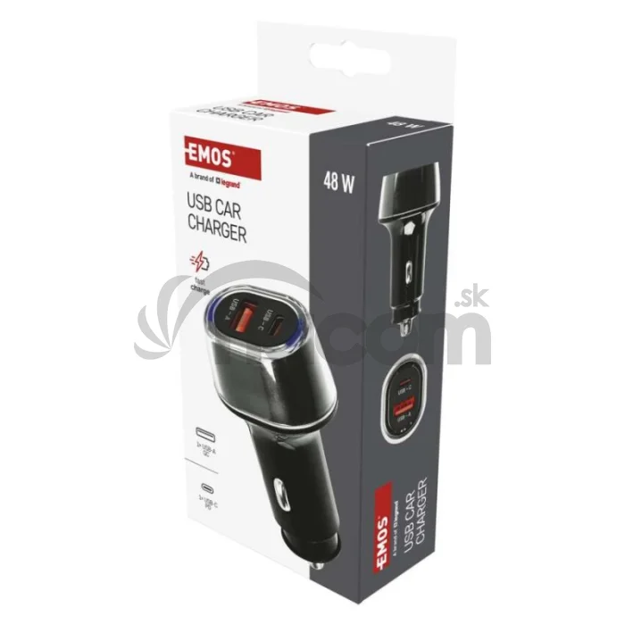USB adaptér do auta PD/QC 48 W