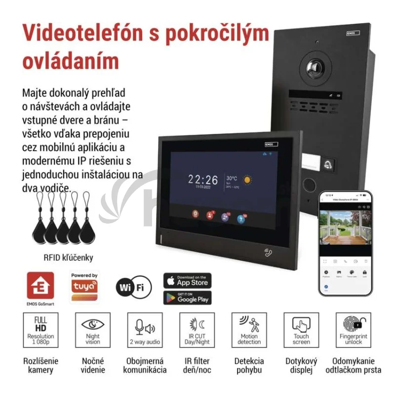 Sada domáceho video vrátnika GoSmart IP-880A 2WIRE s WiFi