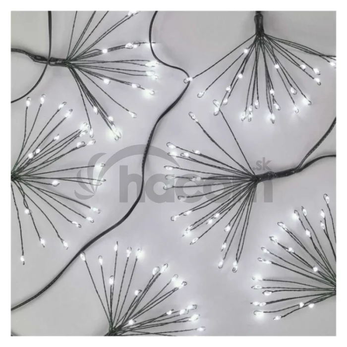 LED svetelná reťaz – svietiace trsy, nano, 2,35 m, vnútorná, studená biela, časovač