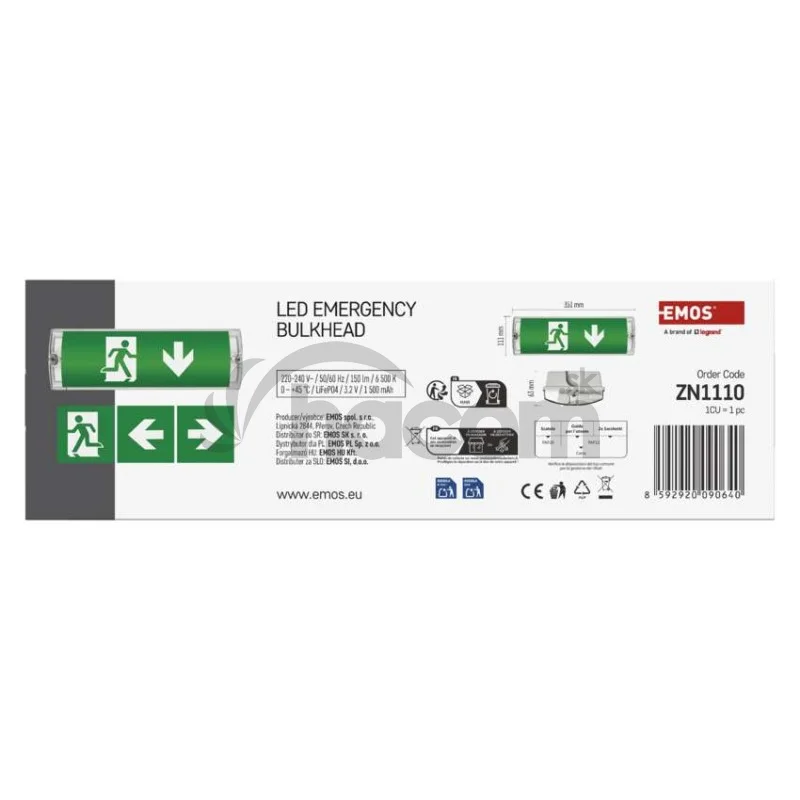 LED Núdzové svietidlo NESSI 3W 3H IP65