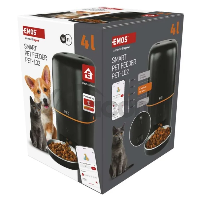 GoSmart dávkovač krmiva Pet Care, 4 l, čierny, Wi-Fi