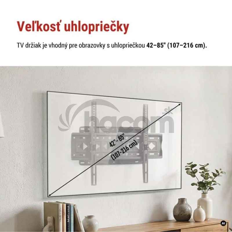 Konzolový nástenný TV držiak 42–85" (107–216 cm)