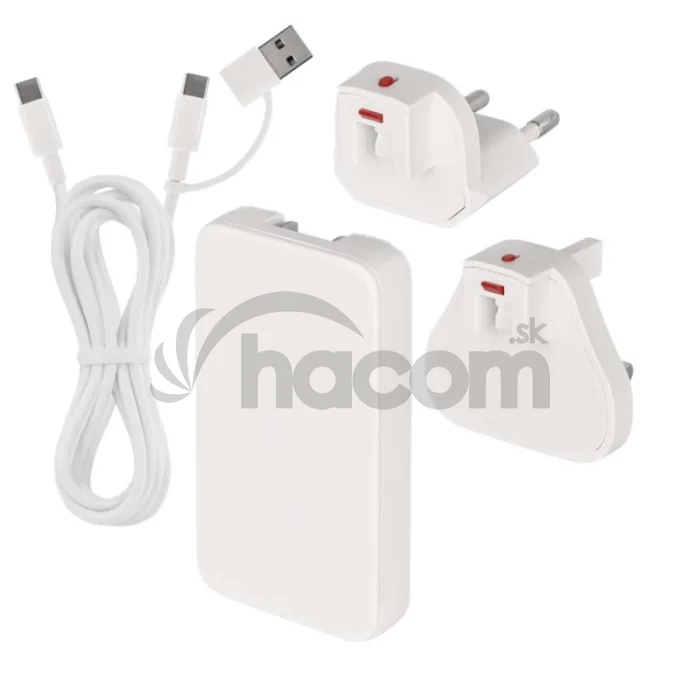 USB sieťový adaptér GaN PD 65W, AC + kábel