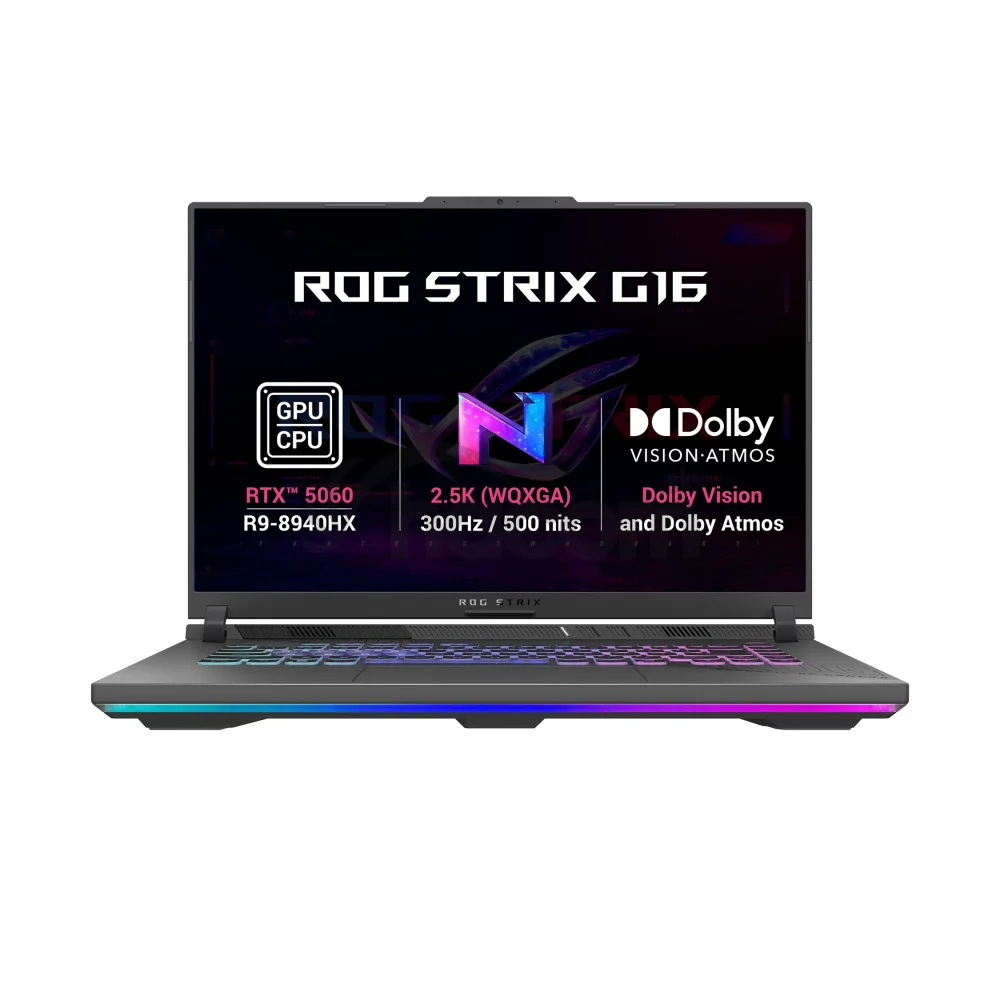 ASUS ROG Strix G16/G614PM-TS150WZ/R9-8940HX/16"/2560x1600/32GB/1TB/RTX 5060/W11H/Gray/2R
