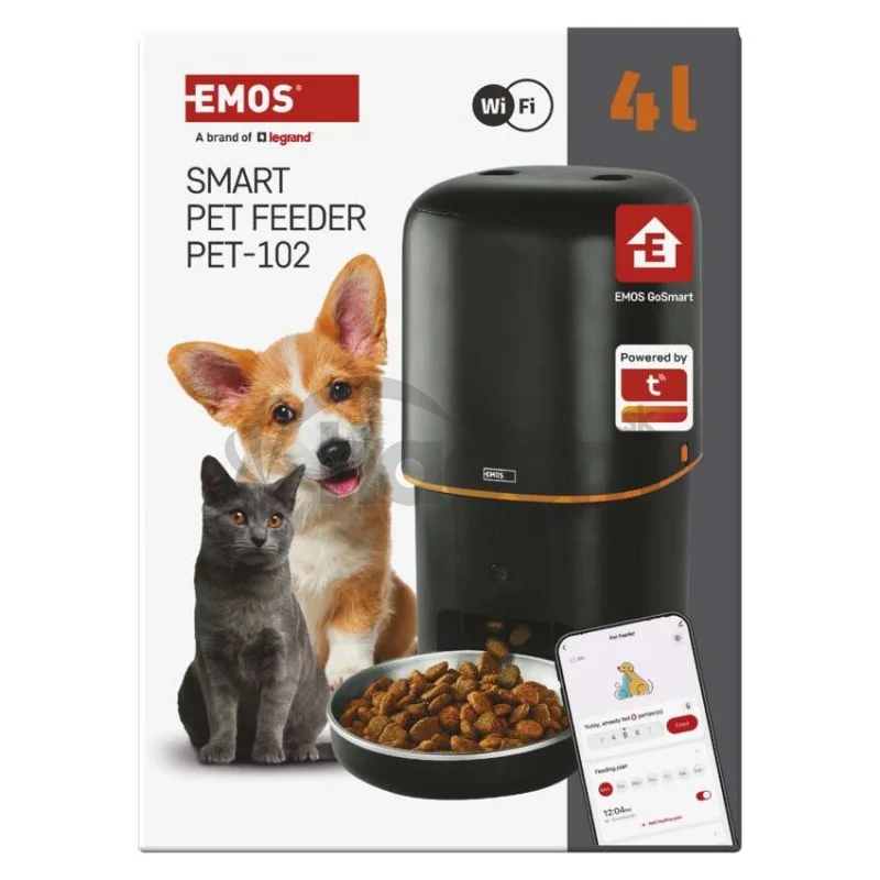 GoSmart dávkovač krmiva Pet Care, 4 l, čierny, Wi-Fi