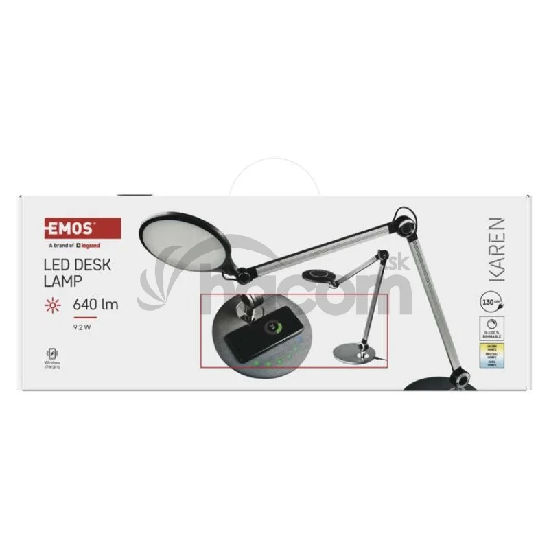 LED stolná lampa KAREN, sivá