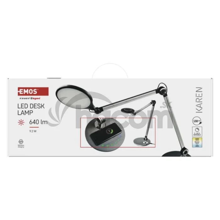 LED stolná lampa KAREN, sivá
