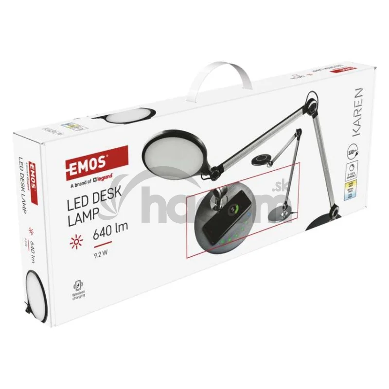 LED stolná lampa KAREN, sivá