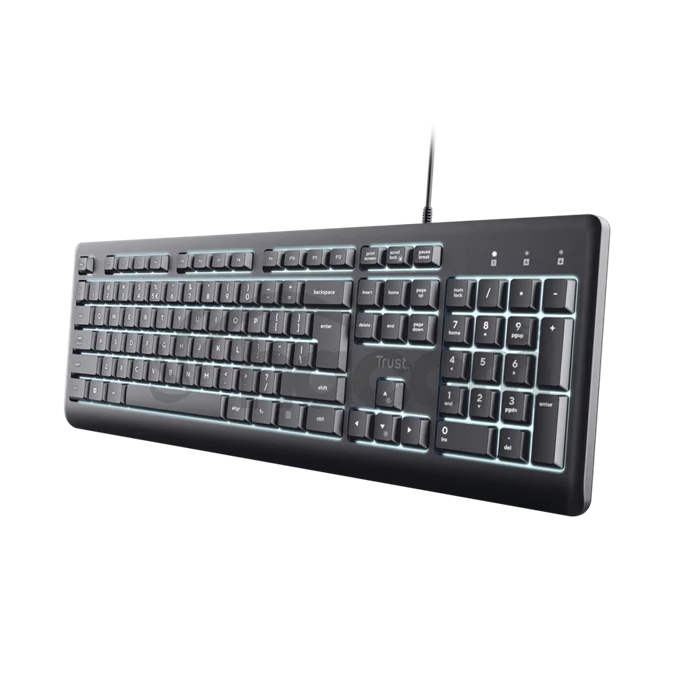 TRUST Primo Illuminated/Drátové USB-C/CZ/SK/Černá