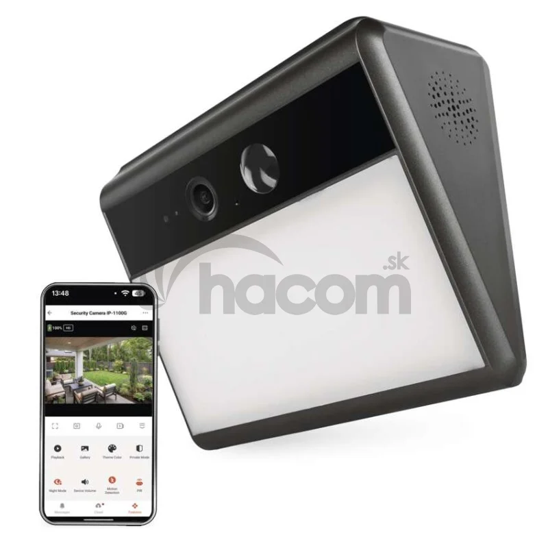GoSmart Vonkajšia batériová kamera IP-1100G WALL s WiFi a solárnym panelom