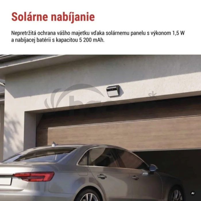 GoSmart Vonkajšia batériová kamera IP-1100G WALL s WiFi a solárnym panelom
