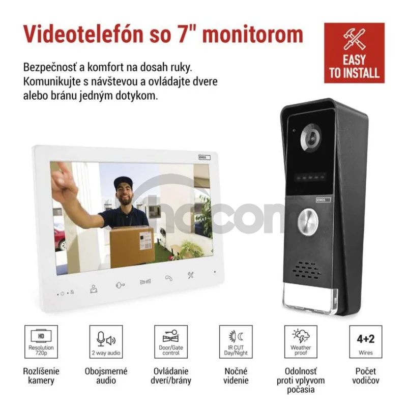 Sada domáceho video vrátnika EM-LS07HD