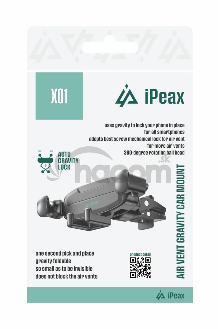 DRŽIAK DO AUTA X01 ČIERNY