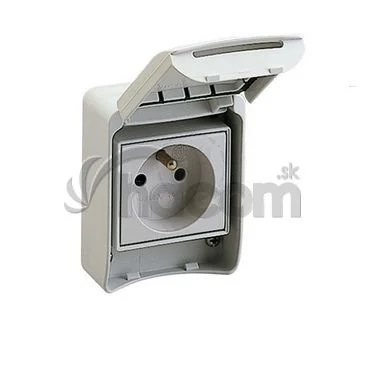 Zásuvka Pratika 81140 1-násobná IP65 biela