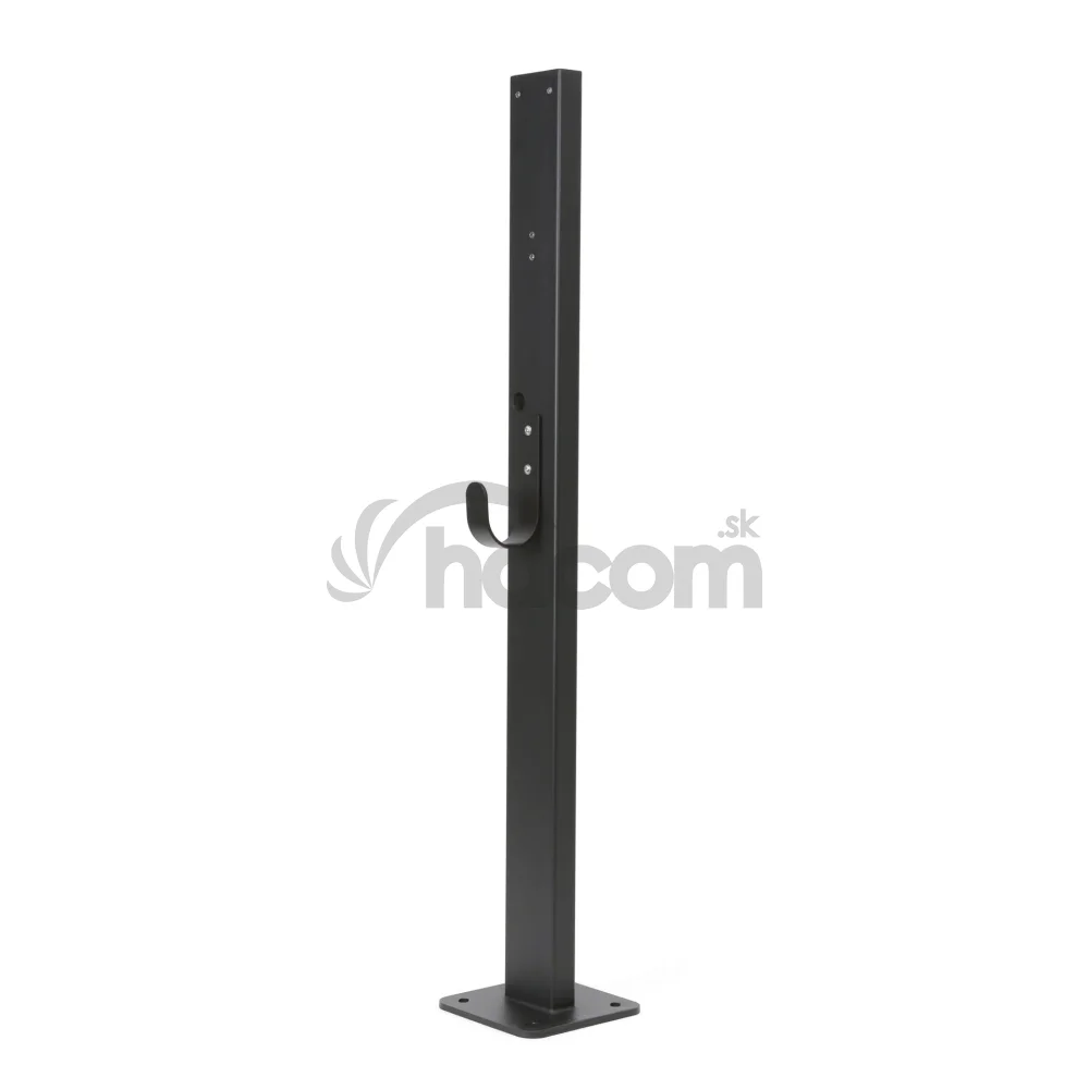 Platinet univerzálny stojan PEVSTAND pre Wallboxy, pozink, držiak kábla, 120cm, čierna