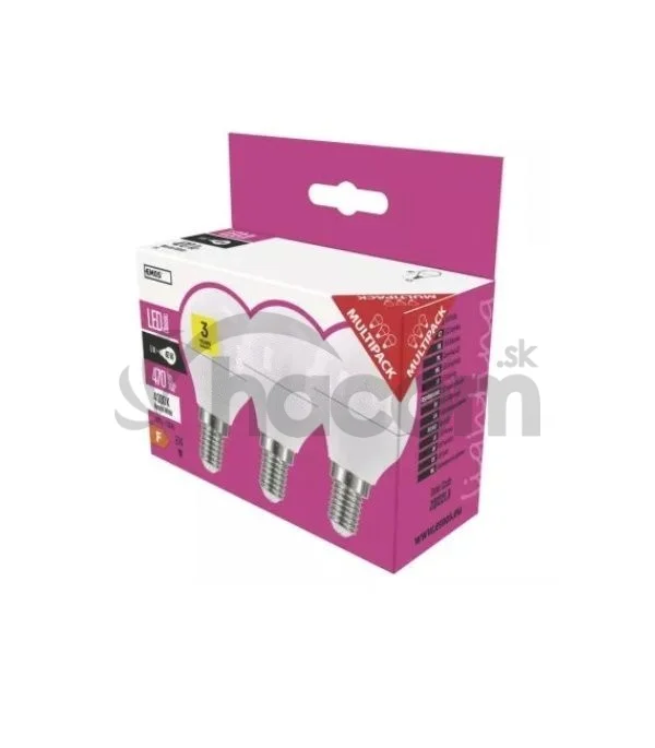 Emos LED žiarovka Classic Mini Globe 5W E14 neutrálna biela multipack ZQ1221.3