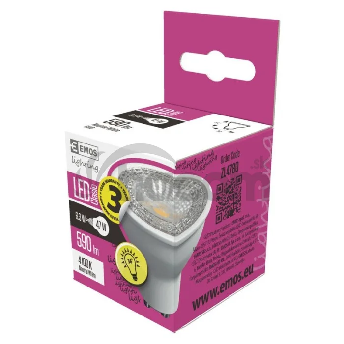 EMOS Led žiarovka Premium GU10 7W neutrálna biela ZL4780